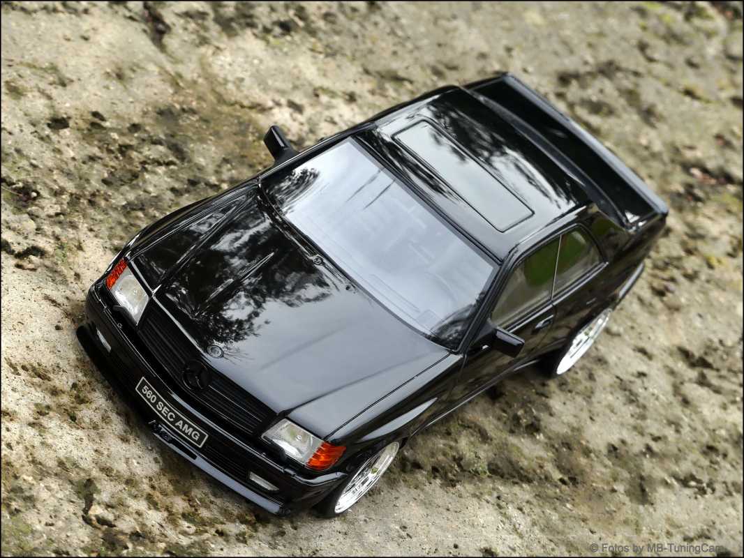 1:18 Mercedes 560 SEC AMG C126 Coupe / WideBody Black-Edition